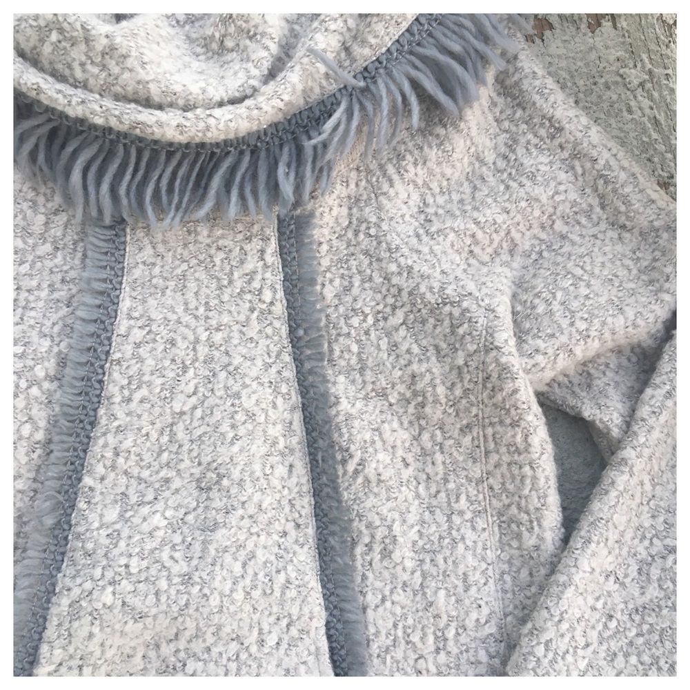Anthro Angel of the North Fringed Cowlneck Sweater - Picture 2 of 6